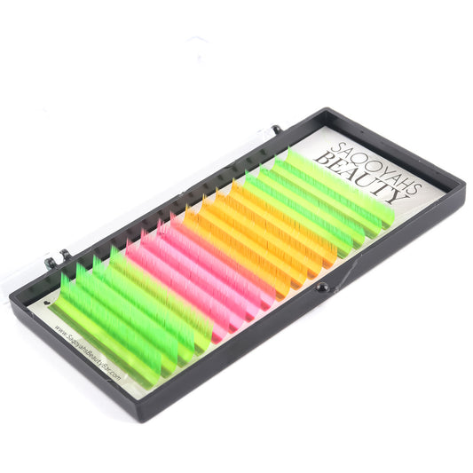 SQ Russian Volume Easy Fanning/ 0.07 mm J- Curl (Mixed) Color Tray - SaqoyahsBeautyBar